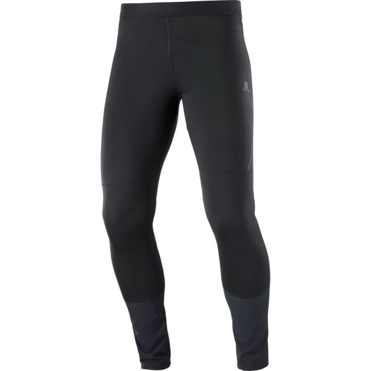 Black Salomon Cross Men's Running Tights | PH 81549E